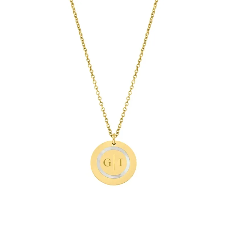 Finaste Ketting 2 initials luxury kleur goud Sale