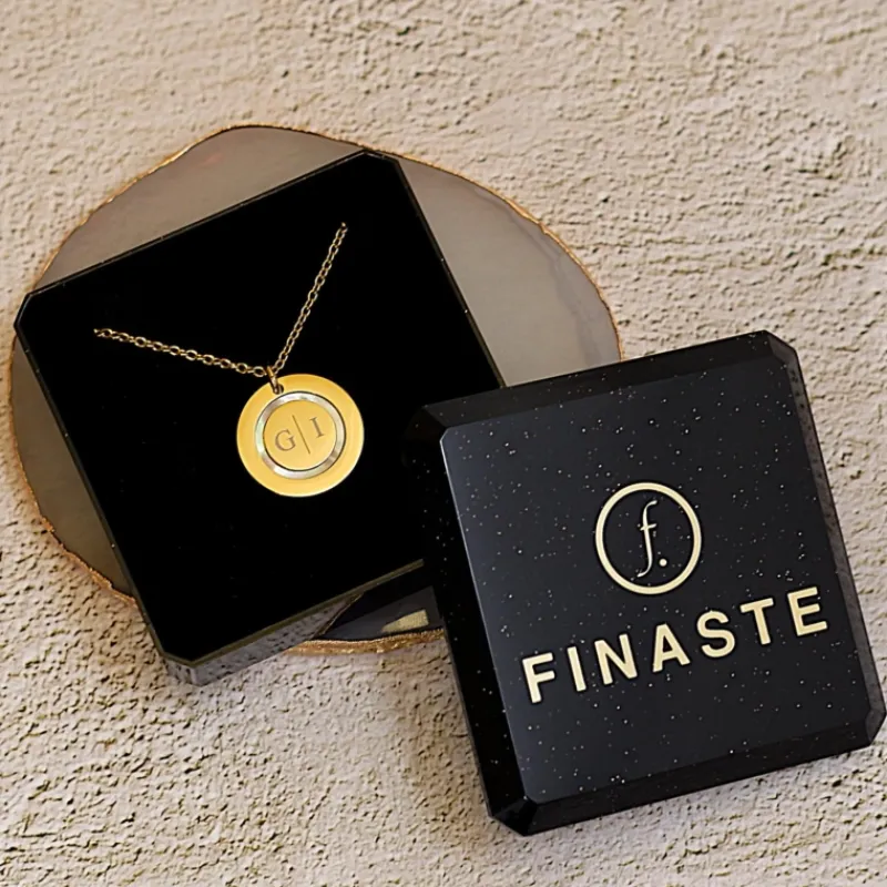 Finaste Ketting 2 initials luxury kleur goud Sale