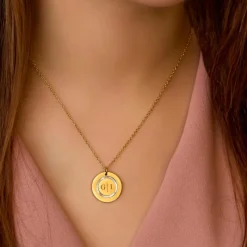 Finaste Ketting 2 initials luxury kleur goud Sale