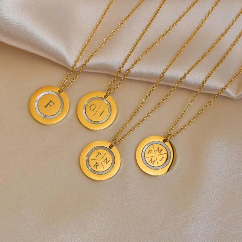 Finaste Ketting 2 initials luxury kleur goud Sale