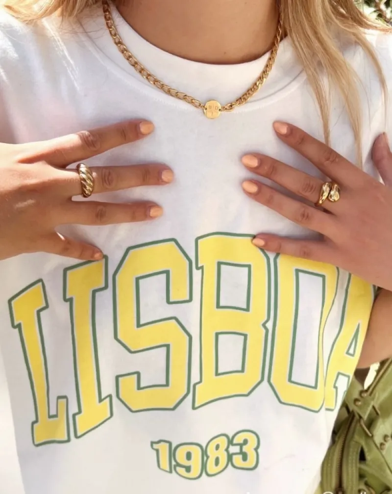 Finaste Ketting chunky 3 initials goud kleurig Best