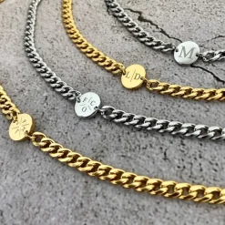 Finaste Ketting chunky initial Sale