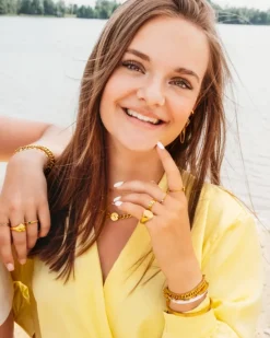 Finaste Ketting chunky initial goud kleurig Online
