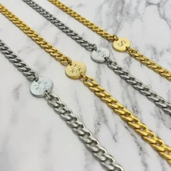 Finaste Ketting chunky initial goud kleurig Online