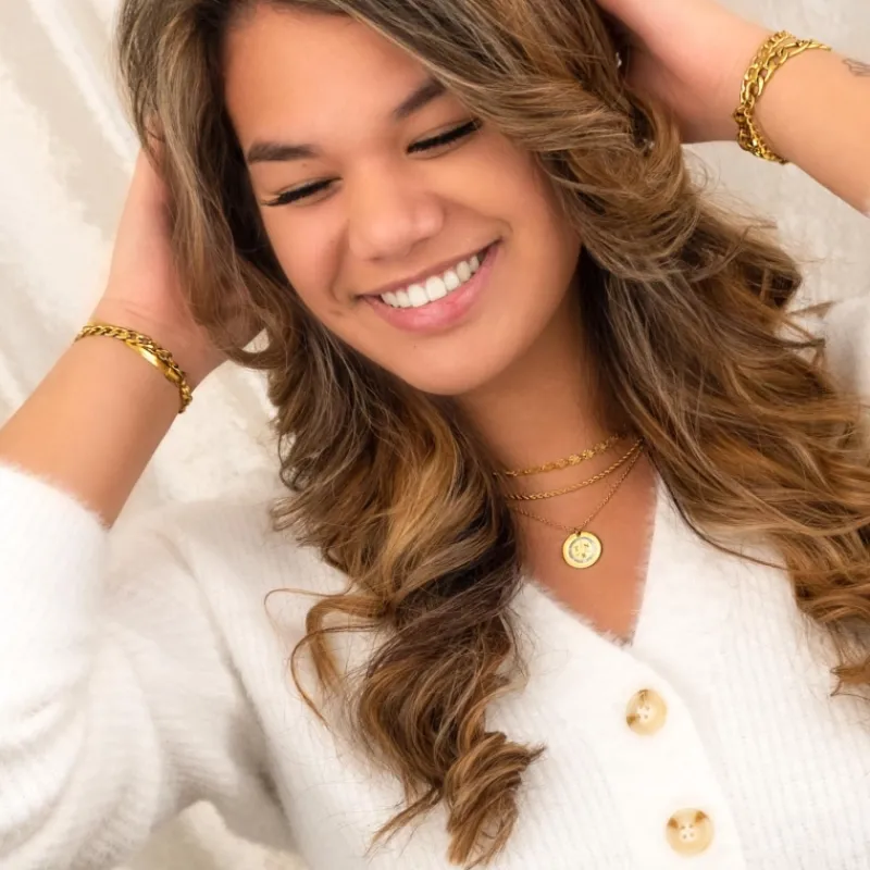 Finaste Ketting Flower Chain Goud Kleurig Best