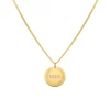 Finaste Ketting graveerbare munt goud kleurig New
