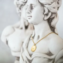 Finaste Ketting graveerbare munt goud kleurig New