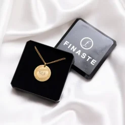 Finaste Ketting graveerbare munt goud kleurig New