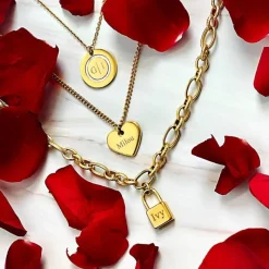 Finaste Ketting hartje met naam kleur goud Fashion