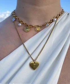 Finaste Ketting hartje met naam kleur goud Fashion