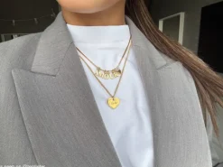 Finaste Ketting hartje met naam kleur goud Fashion