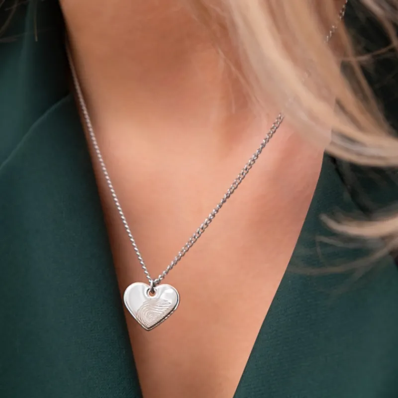 Finaste Ketting hartje met vingerafdruk Discount