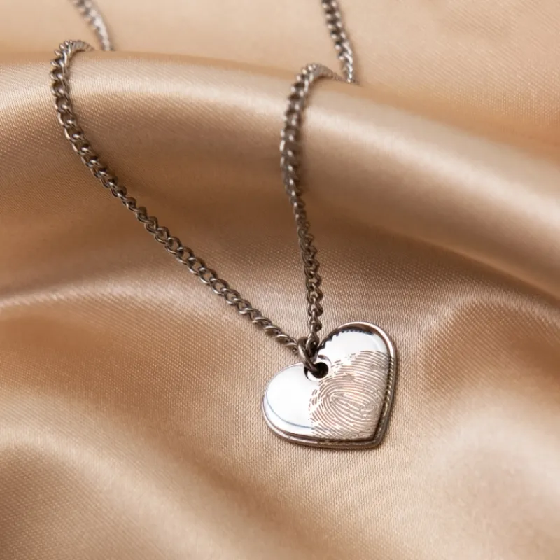 Finaste Ketting hartje met vingerafdruk Discount