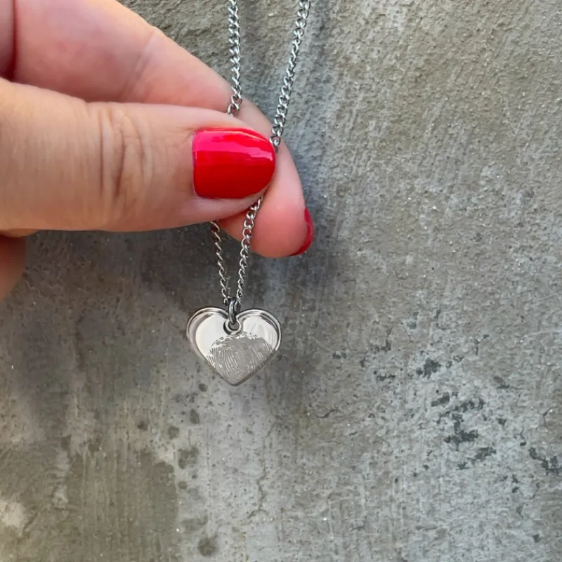 Finaste Ketting hartje met vingerafdruk Discount