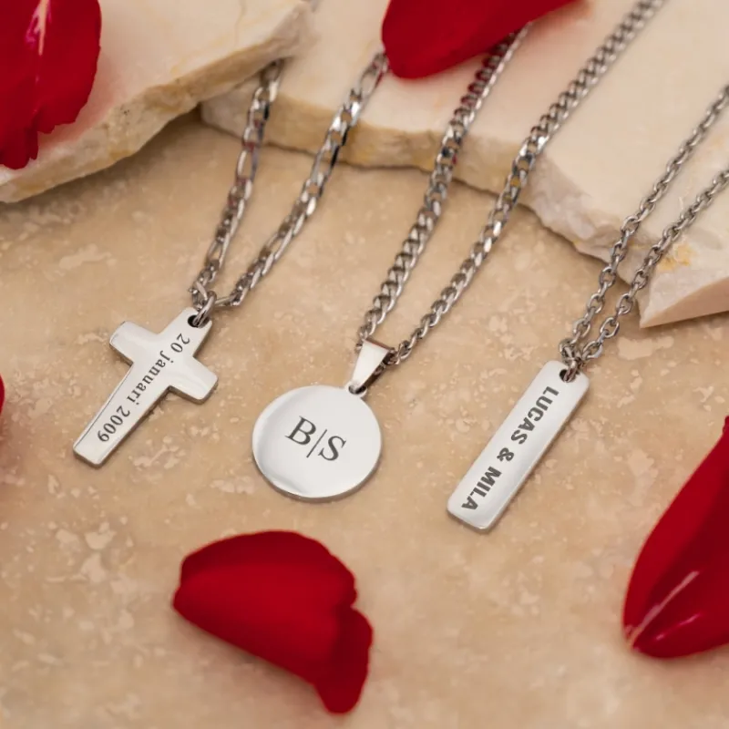 Finaste Ketting heren met tekst Fashion