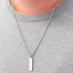 Finaste Ketting heren met tekst Fashion