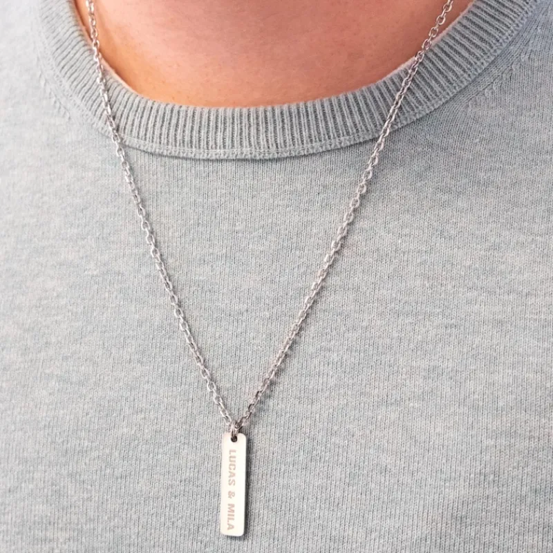 Finaste Ketting heren met tekst Fashion