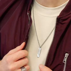 Finaste Ketting heren met tekst Fashion