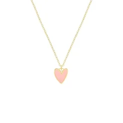 Finaste Ketting love heart pink goudkleurig Fashion