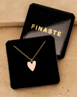 Finaste Ketting love heart pink goudkleurig Fashion