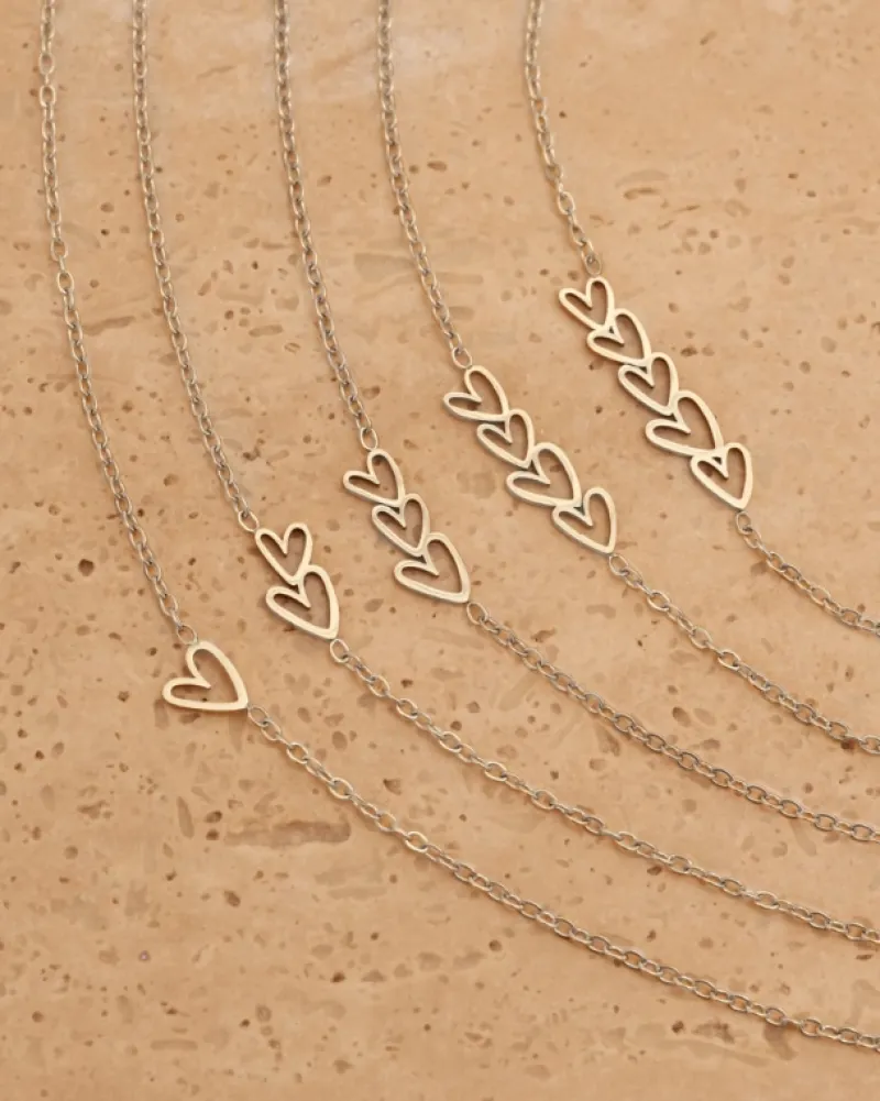 Finaste Ketting love hearts double Best