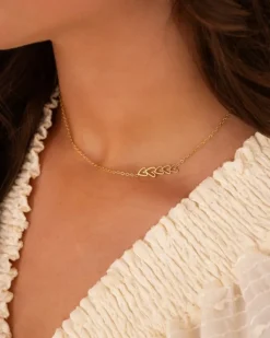 Finaste Ketting love hearts multi goudkleurig Fashion