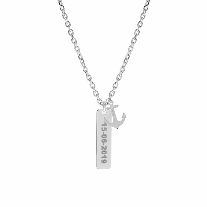 Finaste Ketting mannen met naam anker New