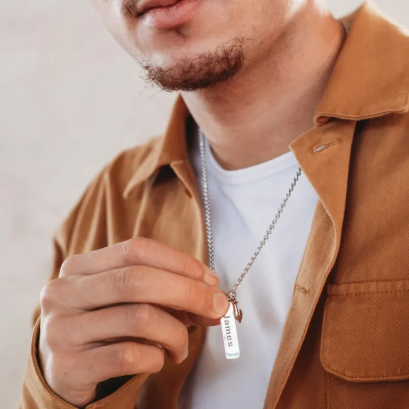 Finaste Ketting mannen met naam anker New