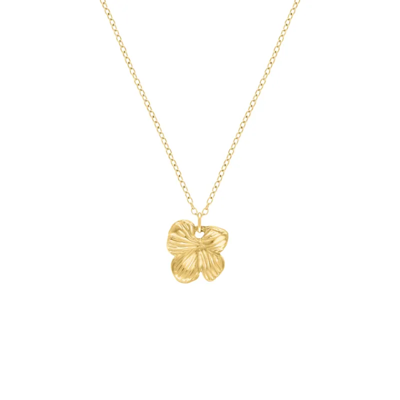 Finaste Ketting met bloemetje goudkleurig New