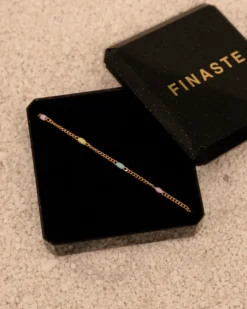 Finaste Ketting met bolletjes pastel goudkleurig New