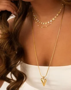 Finaste Ketting met bolletjes pastel goudkleurig New
