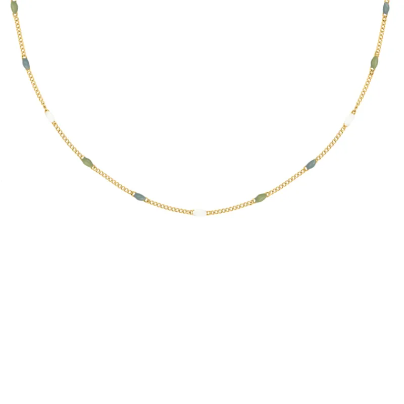 Finaste Ketting met bolletjes trendkleuren goudkleurig Hot