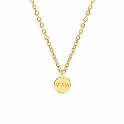 Finaste Ketting Met Drie Letters Goud Kleurig Clearance