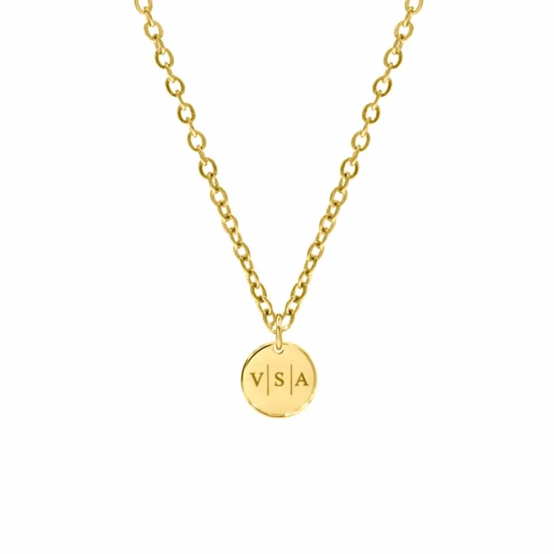 Finaste Ketting Met Drie Letters Goud Kleurig Clearance
