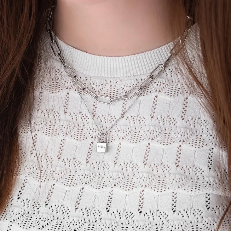 Finaste Ketting met graveerbaar slotje New