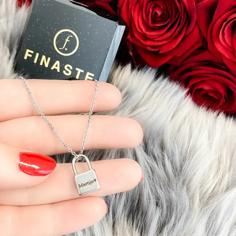 Finaste Ketting met graveerbaar slotje New