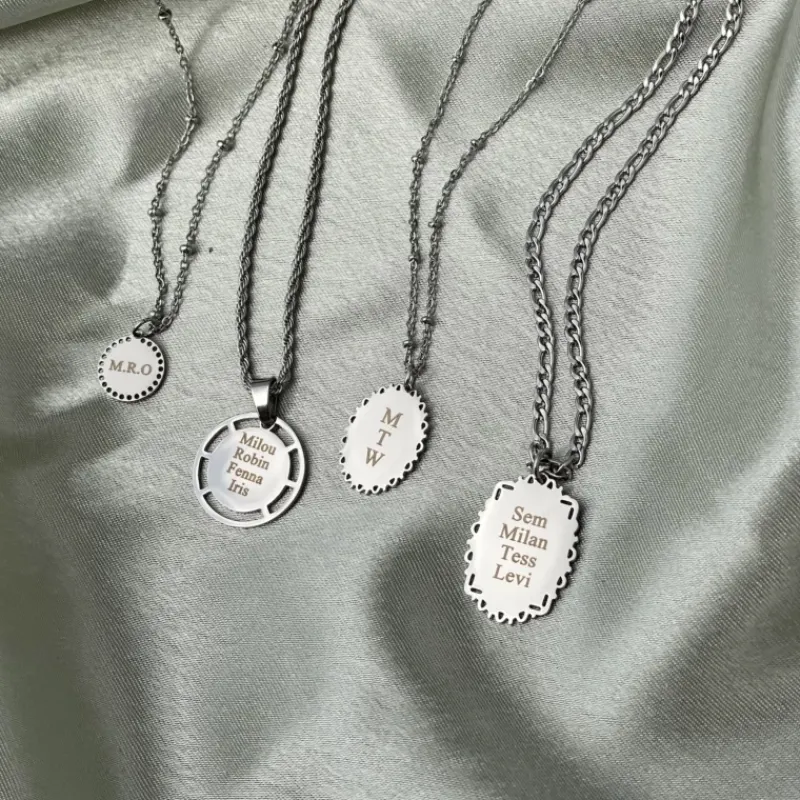 Finaste Ketting met graveerbare Vintage coin Online