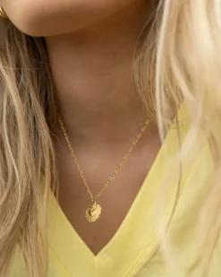 Finaste Ketting met hartje vintage kleur goud Sale
