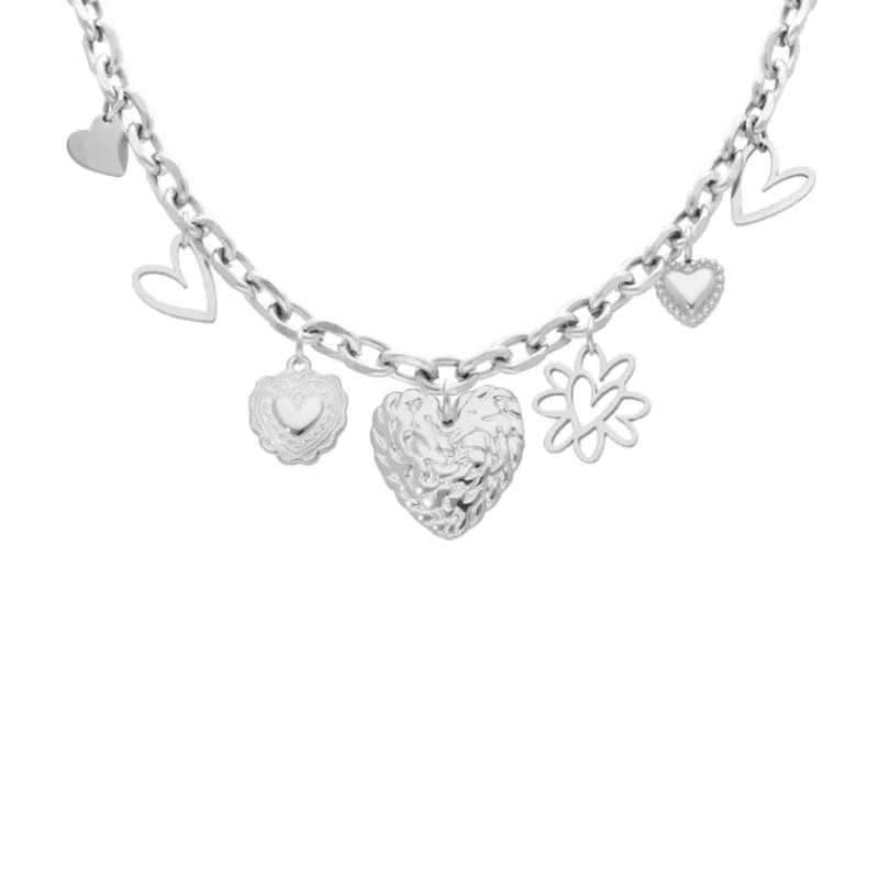 Finaste Ketting met hartjes bedels Clearance