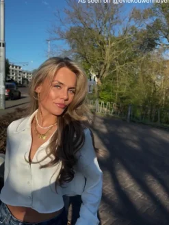 Finaste Ketting met hartjes bedels goudkleurig Sale
