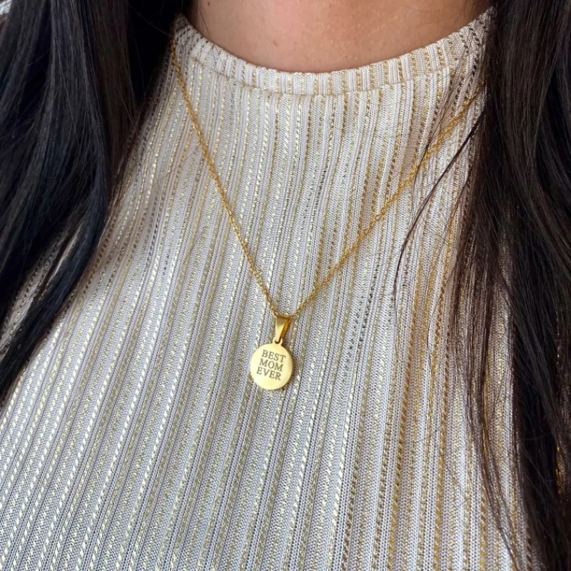 Finaste Ketting met jouw tekst goud kleurig Outlet