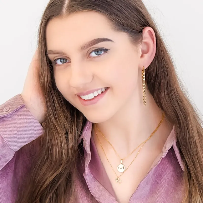 Finaste Ketting met Letter Goud Kleurig Fashion