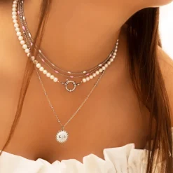 Finaste Ketting Met Roze Bolletjes Hot