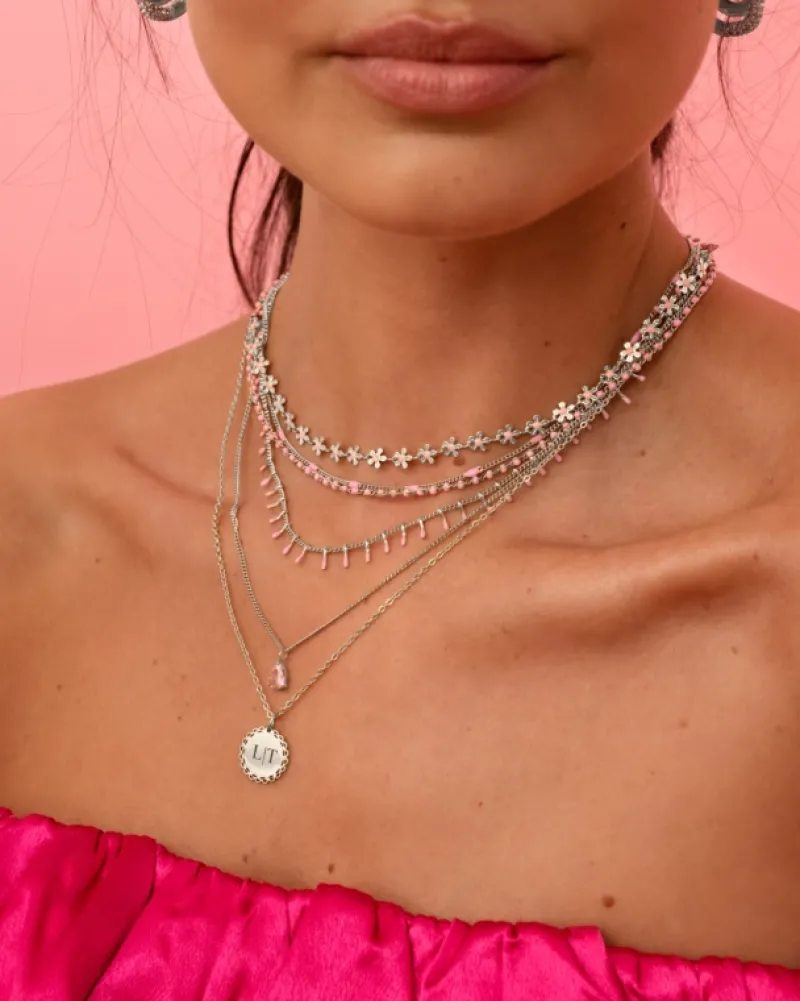 Finaste Ketting Met Roze Bolletjes Hot