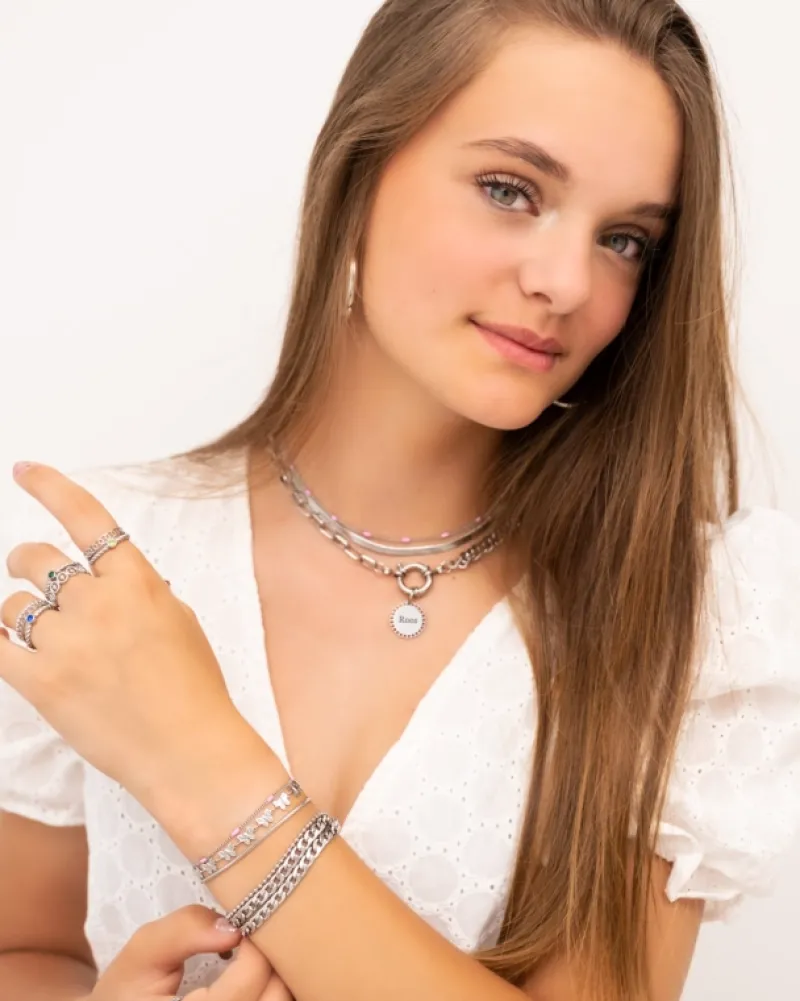 Finaste Ketting Met Roze Bolletjes Hot