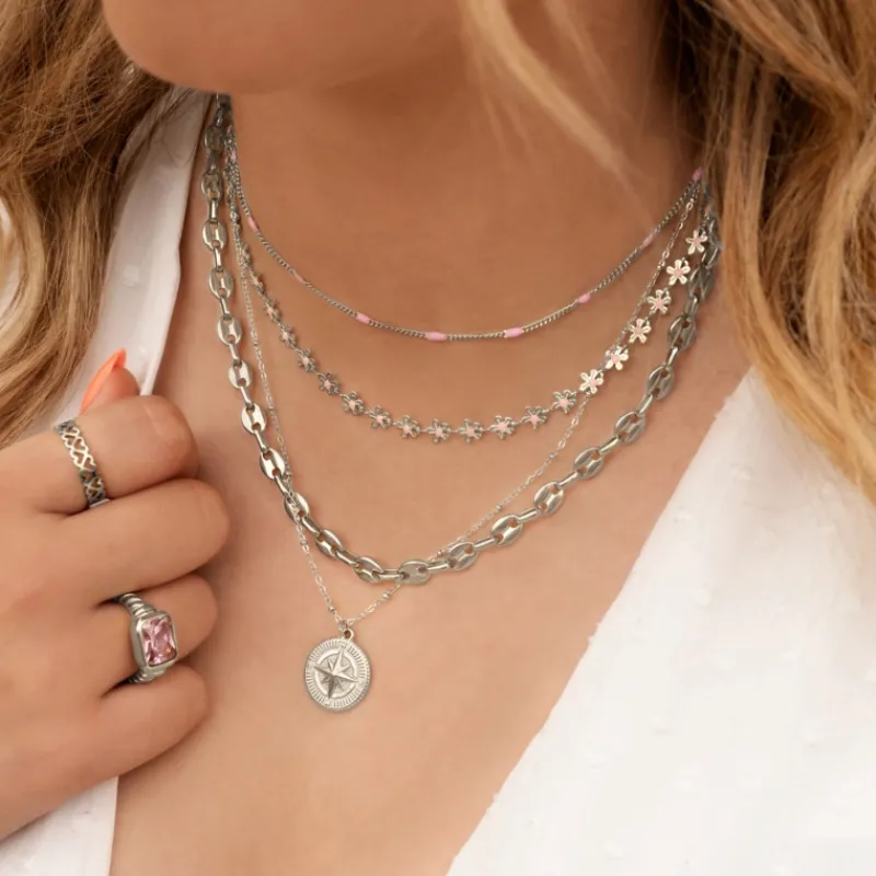 Finaste Ketting Met Roze Bolletjes Hot