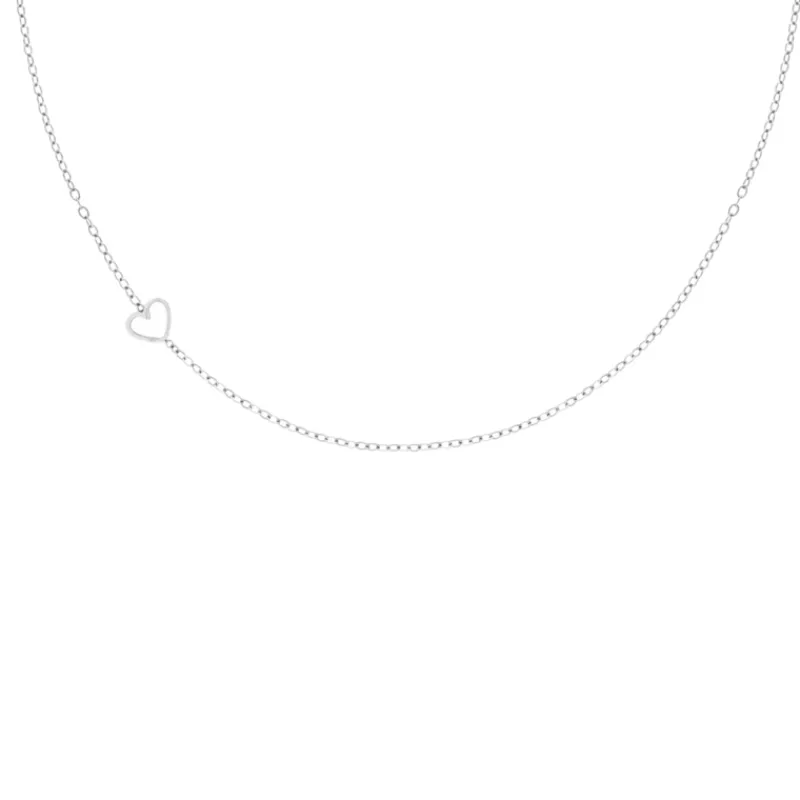 Finaste Ketting met side way hartje Clearance