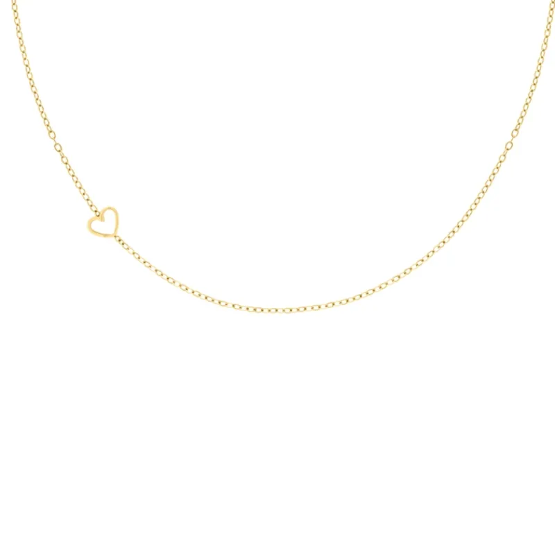 Finaste Ketting met side way hartje goudkleurig Hot