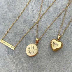 Finaste Ketting Met Vier Initialen Goud Kleurig Discount