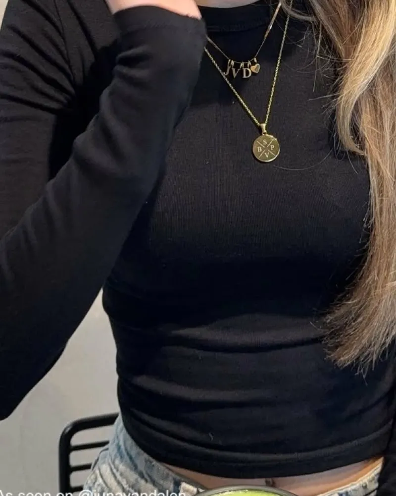 Finaste Ketting Met Vier Initialen Goud Kleurig Discount